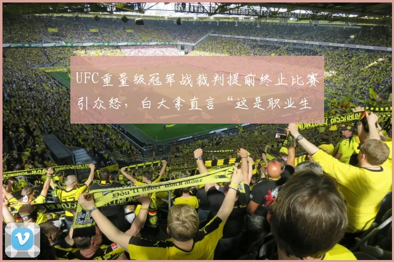 UFC重量级冠军战裁判提前终止比赛引众怒,白大拿直言“这是职业生涯最差判罚”